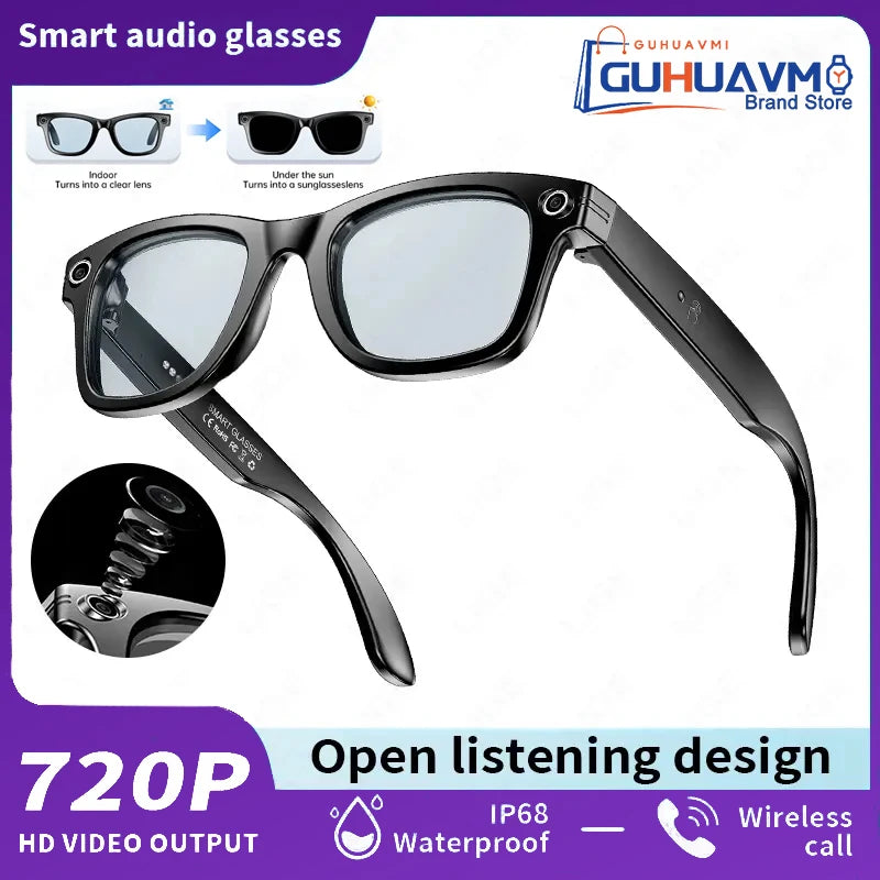 AI Smart Glasses with 8MP Camera Video Recording 100+ Languages Translation