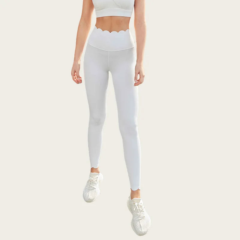 Black Square Neck Tight High Elastic Skinny Yoga Sports Long Sleeves Fashion Compression Pants Fitness Leggings Workout Tights