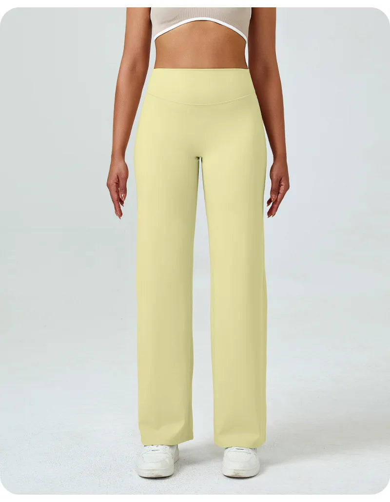 Yoga Pants High Waist Straight Wide Leg Pants Slim-fit Hip-lifting Slimming Yoga Clothing Sports Breathable Quick-drying Fitness
