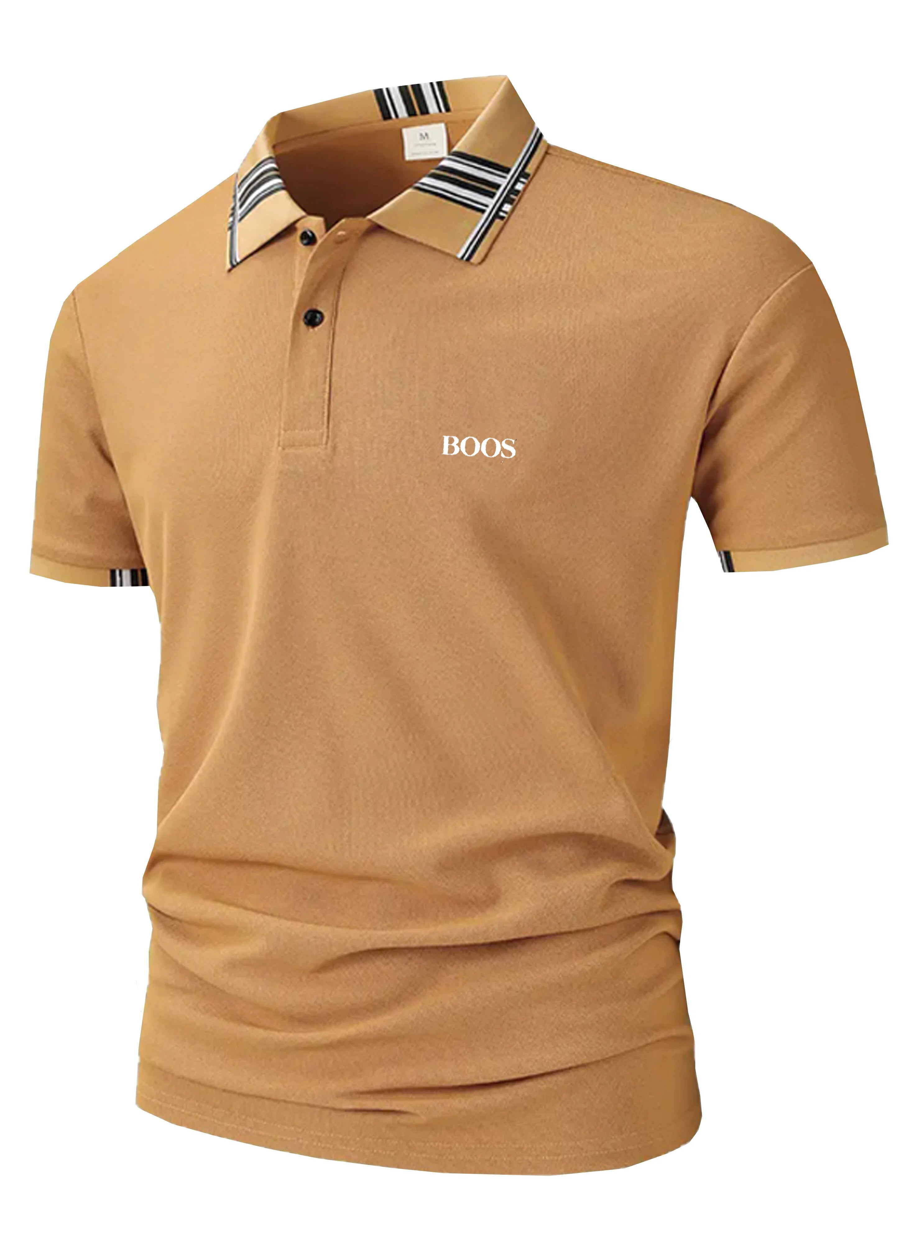 High Quality Mens polo shirt T-shirt Men's clothing  Embroidered Men's fashion Slim fit NEW Breathable Loose Oversized Shirt
