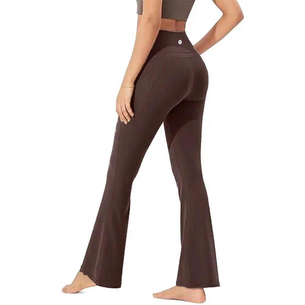 2026 Women's Bootcut Yoga Pants Tummy Control Non See Through Bootleg Gym Workout Pants