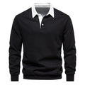 New Autumn Fashion Design Polo Neck Sweatshirts for Men Casual and Social Wear Quality Cotton Mens Sweatshirts