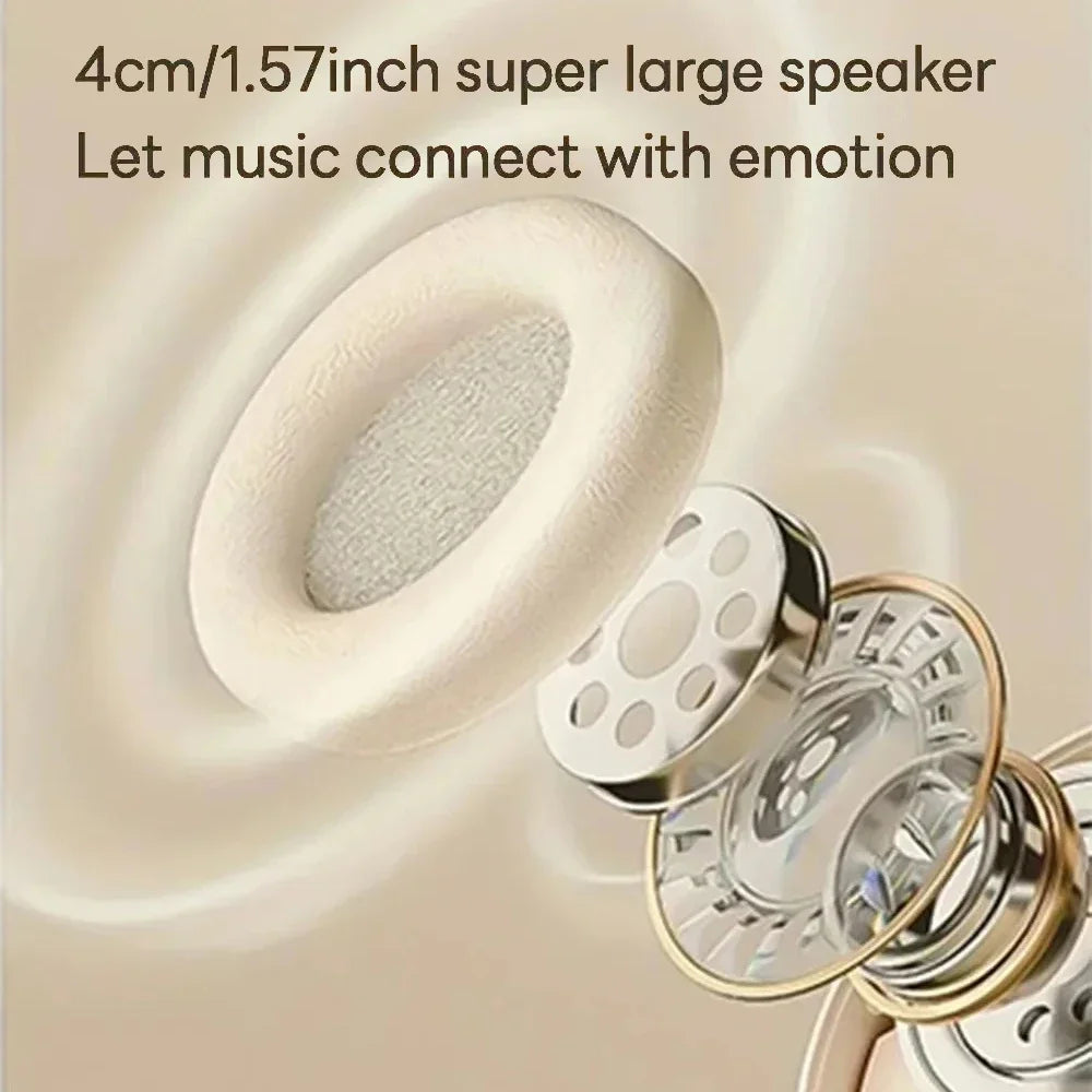 Bluetooth 5.3 Headsets Gaming Headphones Dual Mode Wireless Earphones Foldable Noise Reduction
