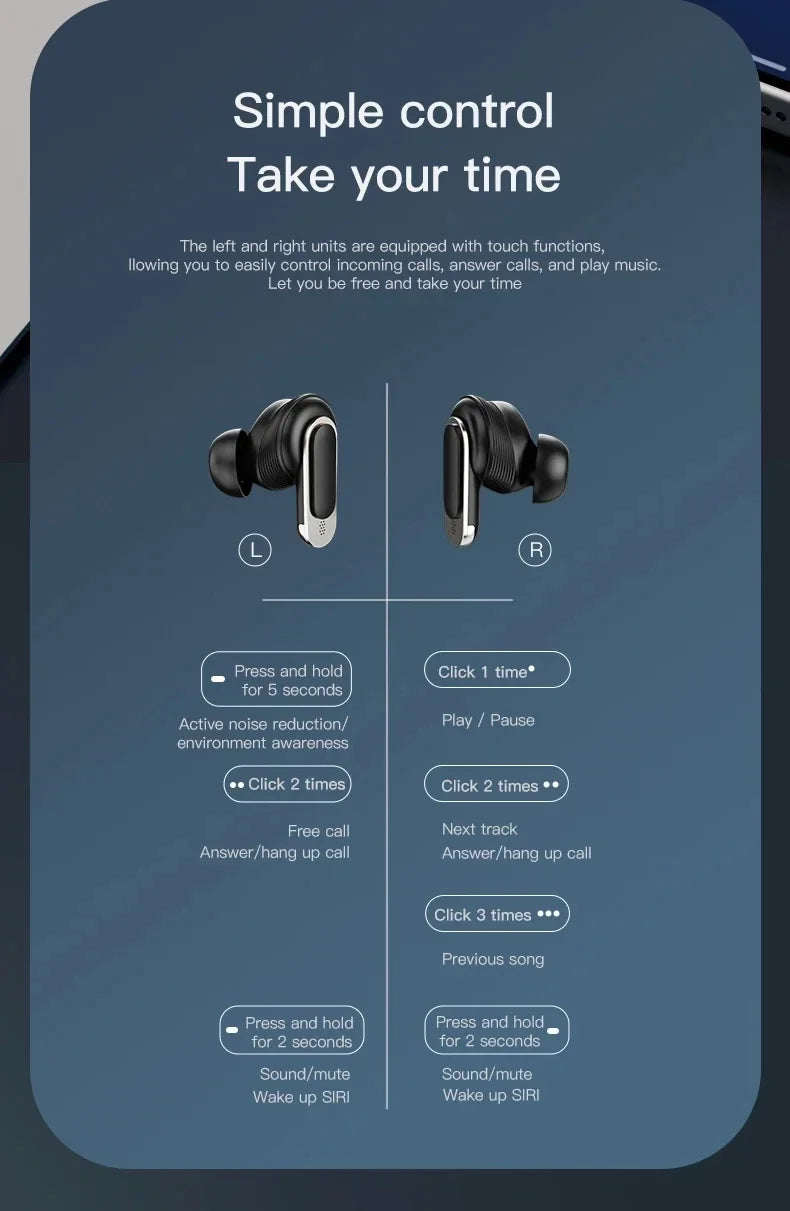 Original JBL Tour Pro 2 True Wireless Bluetooth headphone Noise Cancelling Earbuds LED Smart Display