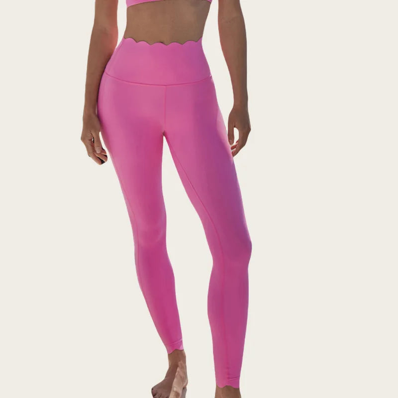 Black Square Neck Tight High Elastic Skinny Yoga Sports Long Sleeves Fashion Compression Pants Fitness Leggings Workout Tights