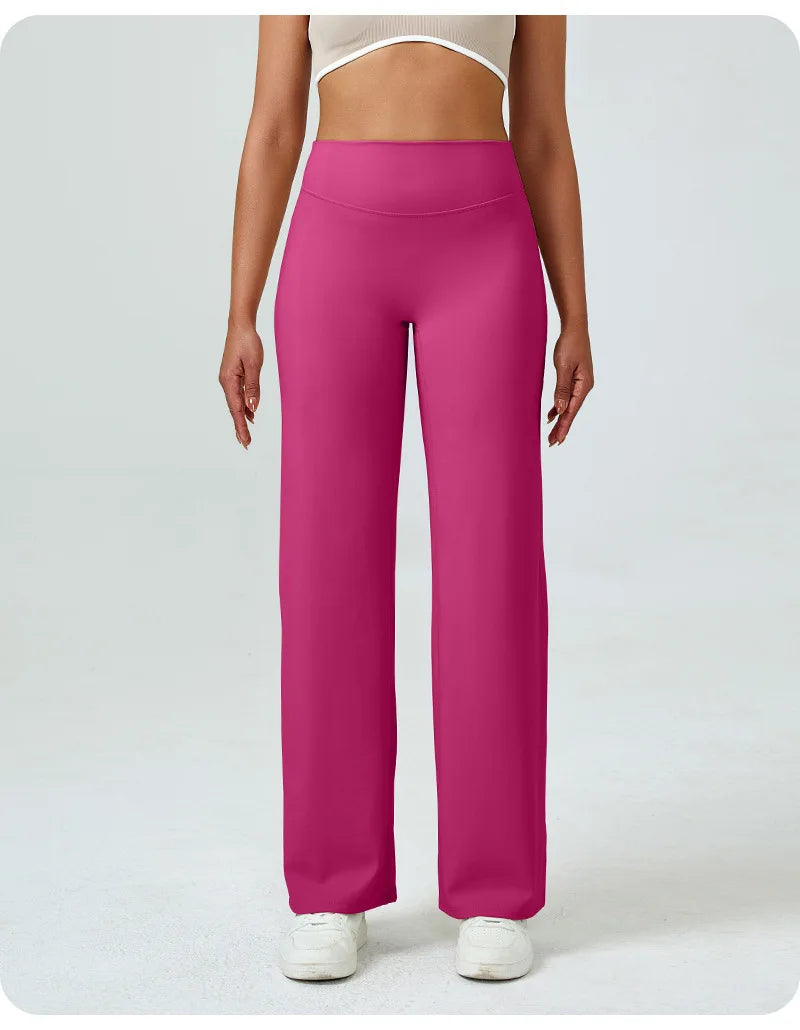 Yoga Pants High Waist Straight Wide Leg Pants Slim-fit Hip-lifting Slimming Yoga Clothing Sports Breathable Quick-drying Fitness