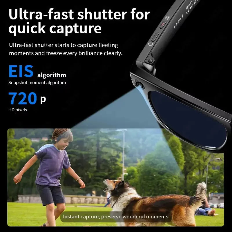 AI Smart Glasses with 8MP Camera Video Recording 100+ Languages Translation