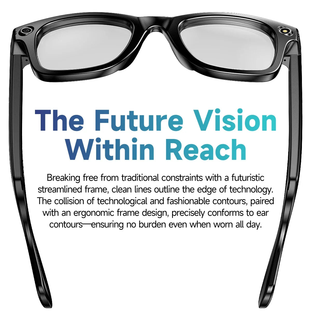 AI Smart Glasses with 8MP Camera Video Recording 100+ Languages Translation