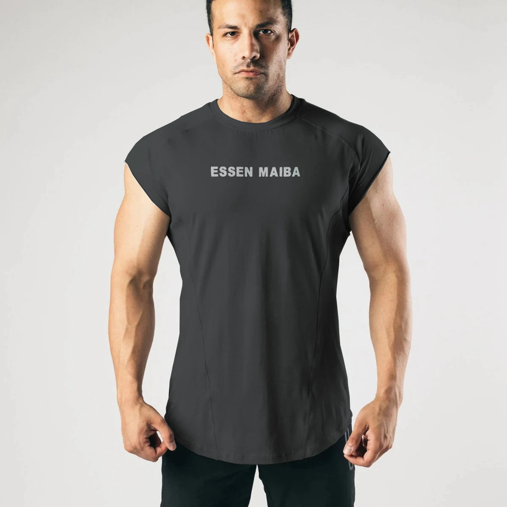 Mens Sleeveless Muscle Shirts for Men Workout Athletic Gym Fitness Training Bodybuilding Cotton Breathable Tank Tops Tee