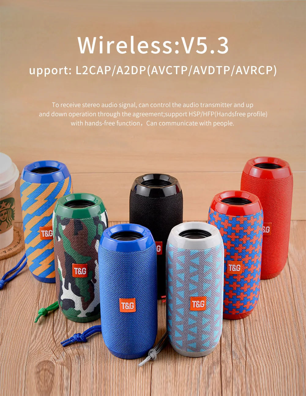 Bluetooth Speaker T&G TG117 Portable TWS Sound Box