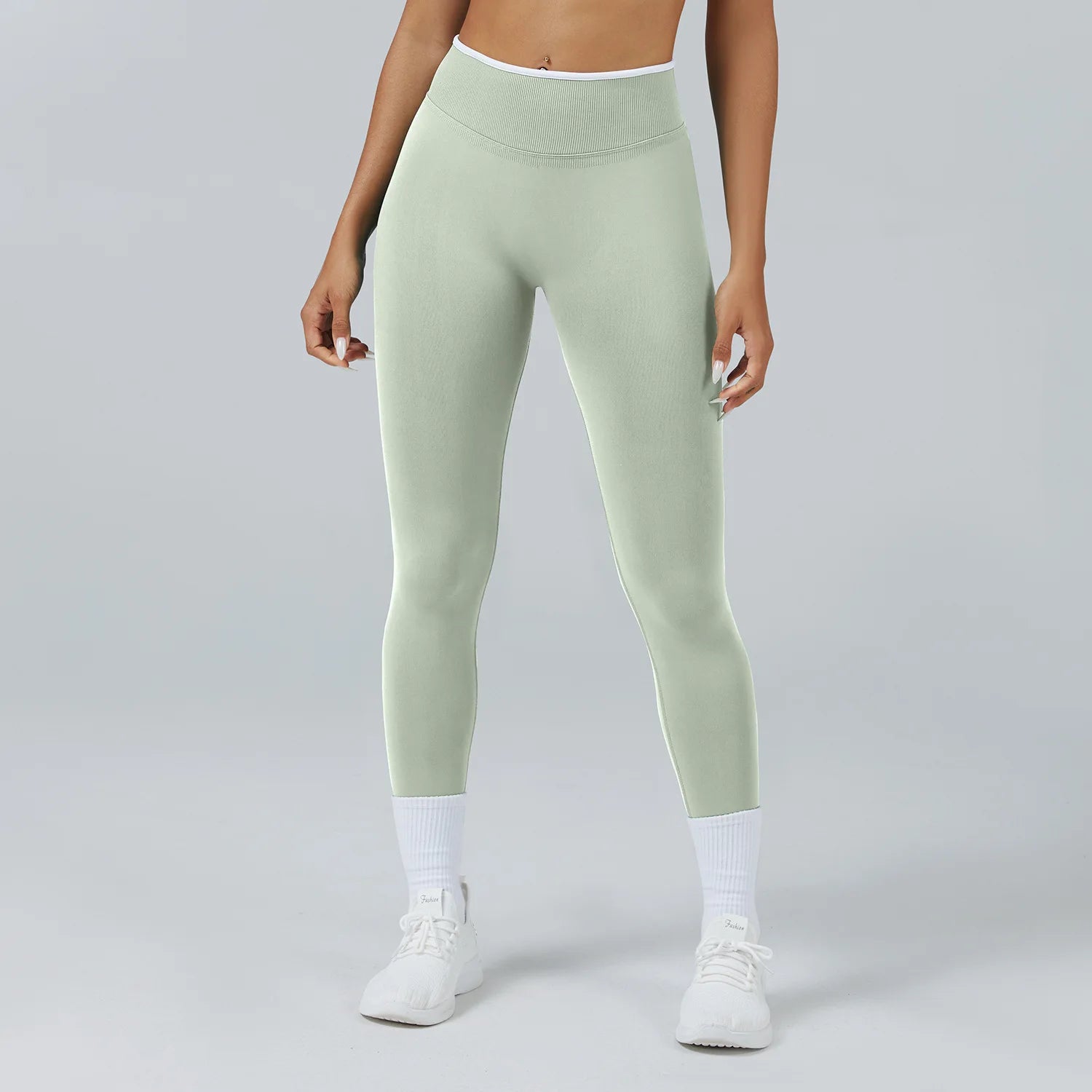 Women Pants Gym Yoga Leggings Hips Lifting Yoga Seamless Sports Clothes Stretchy High Waist Athletic Exercise Fitness Leggings