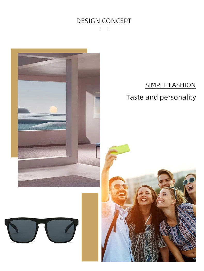 Classic Square Sun Glasses Women Men Luxury Simple Sun Glasses Outdoor Driving Eyeglasses Lady Man Protective Glasses UV400
