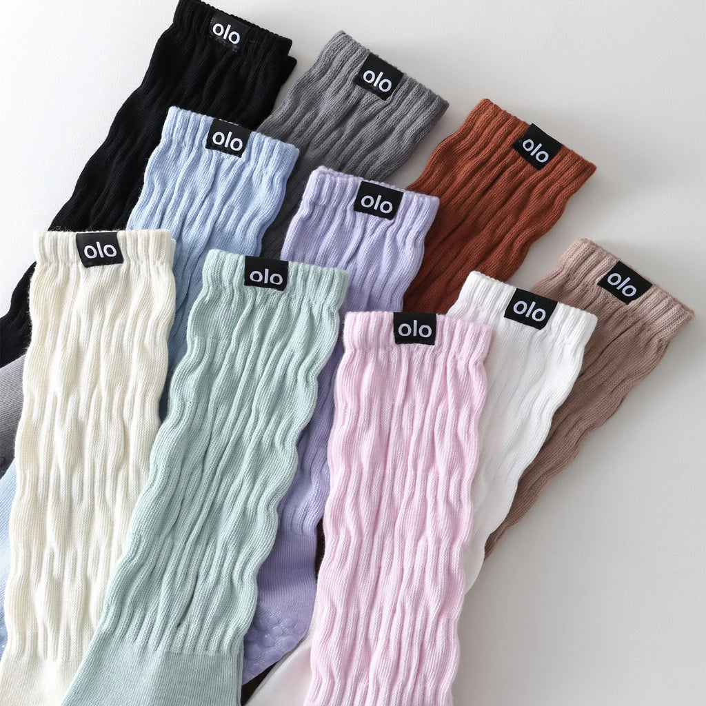 Yoga Socks Knitted Cotton Breathable Indoor Floor Dance Sports Socks Professional Silicone Anti-slip Gym Fitness Pilates Socks