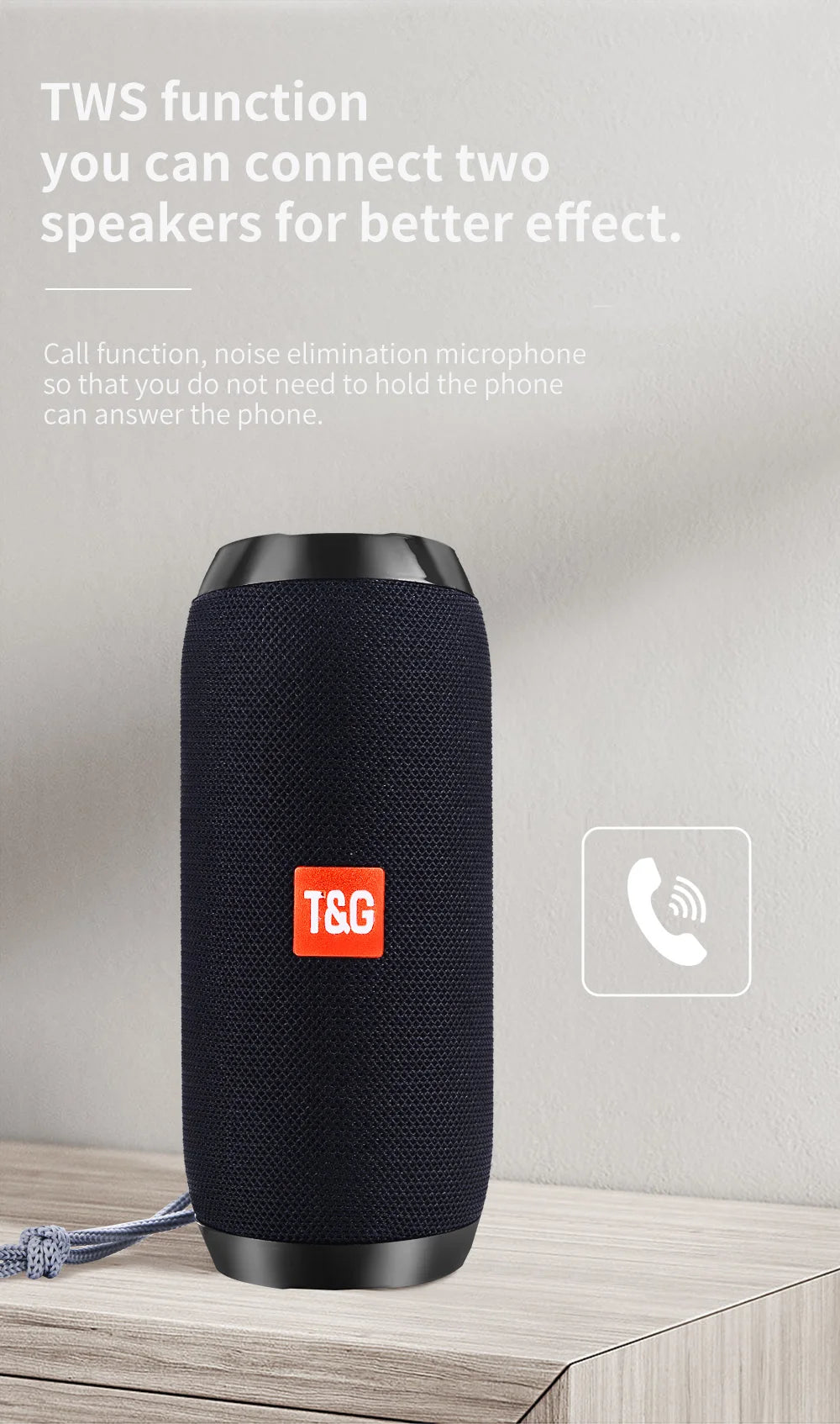 Bluetooth Speaker T&G TG117 Portable TWS Sound Box
