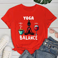 yogo T shirt New Yoga Balance Print Short Sleeves Round Neck Woman T-Shirt Summer Casual Tees