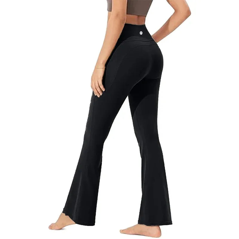 2026 Women's Bootcut Yoga Pants Tummy Control Non See Through Bootleg Gym Workout Pants