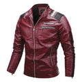 Mens Vintage Motorcycle Jacket 2025 Men Fashion New Biker Leather Jacket Male Embroidery Bomber Coat Winter Fleece Pu Overcoat