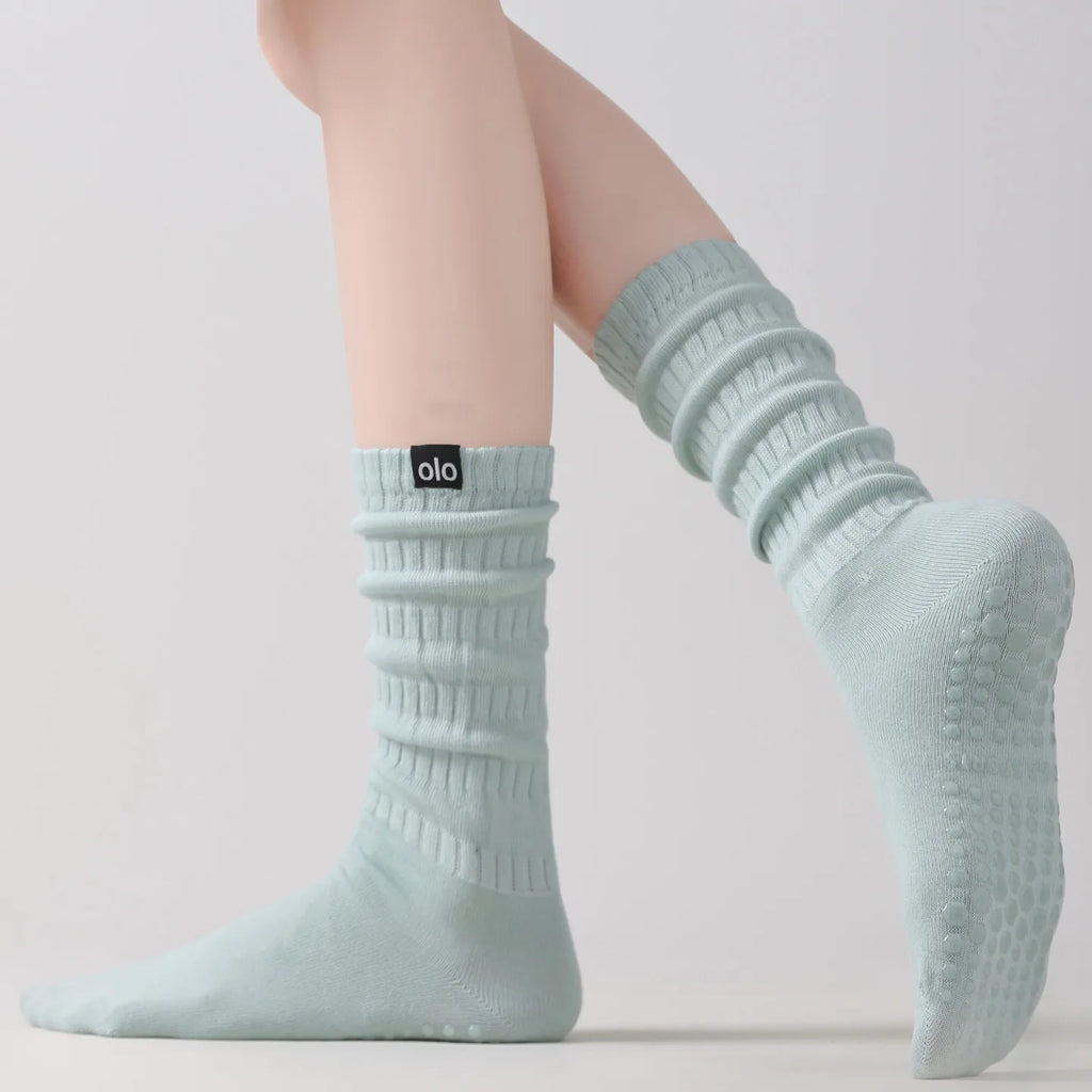 Yoga Socks Knitted Cotton Breathable Indoor Floor Dance Sports Socks Professional Silicone Anti-slip Gym Fitness Pilates Socks