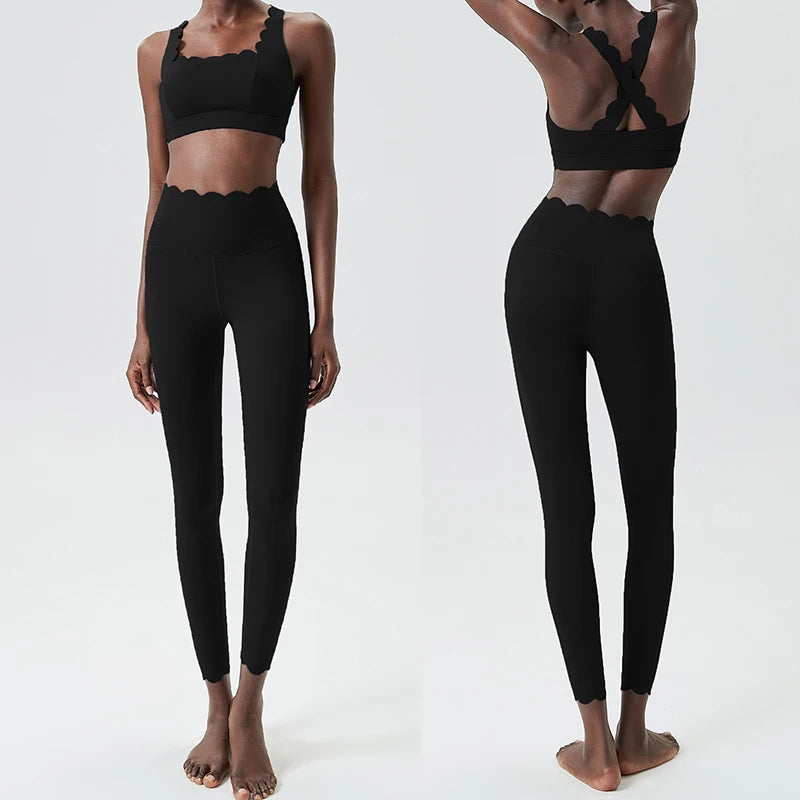 2/3 Pces Fitness Yoga Set Women Solid Color Gym Running Suit Stretch Soft Workout Clothes Female Breathable Quick Dry Sportswear