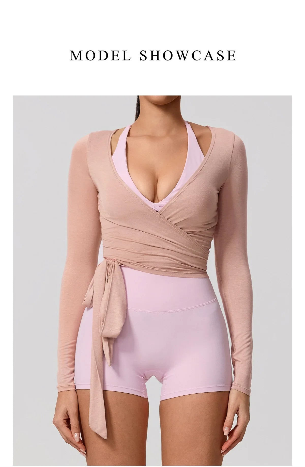 Hearuisavy Women's Yoga Shirt Long Sleeve Sportswear Gym Casual Breathable Quick Dry Sports Top Pilates Dance Ballet Wrap Tops
