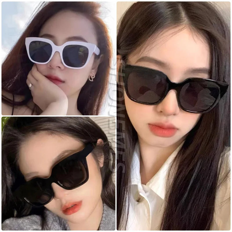 Men Women Shades Big Frame Outdoor UV400 Sun Glasses Black White