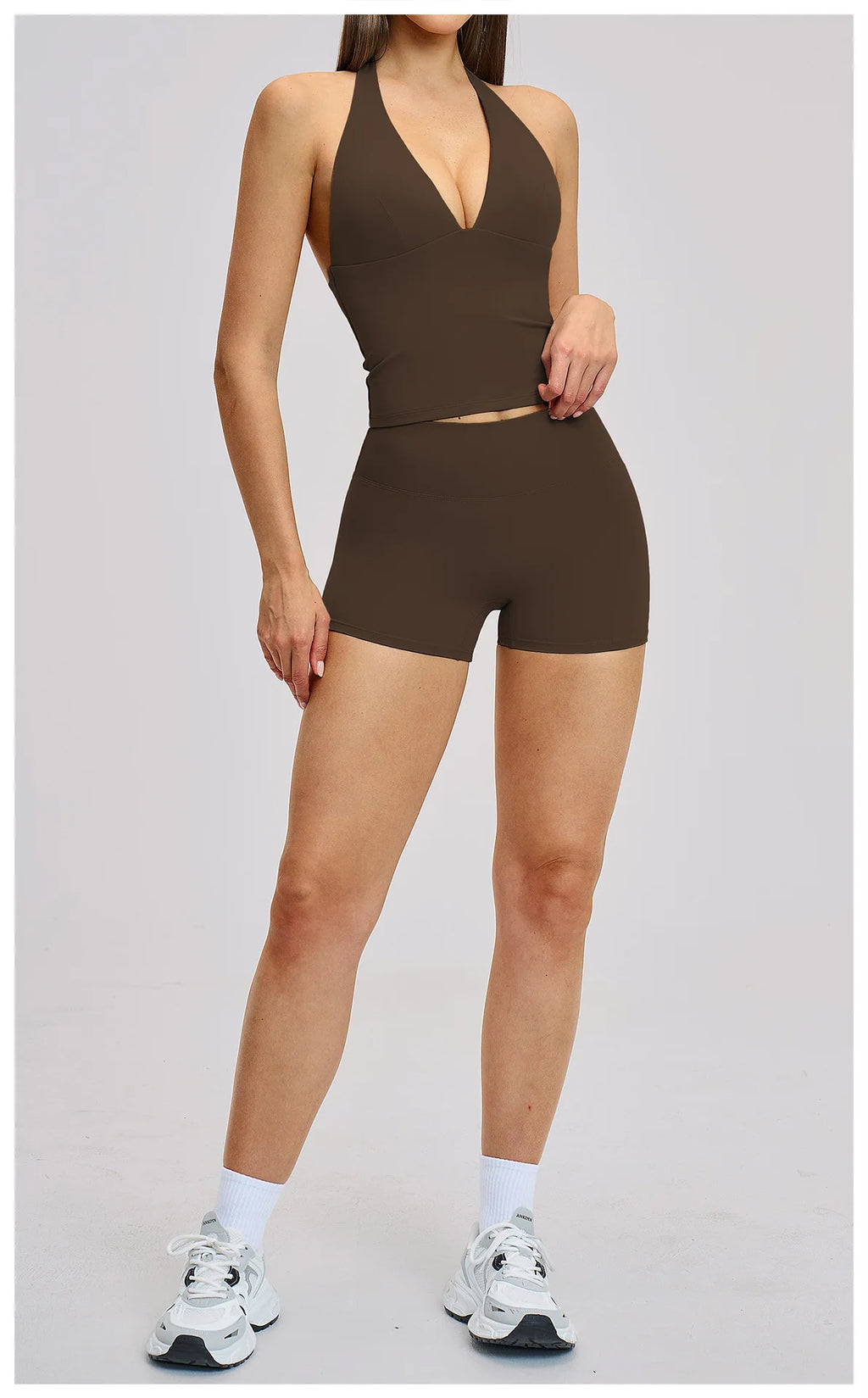 Yoga Set 2 Pieces Women's Tracksuit Sportswear Gym Clothing Workout Clothes High Waist Shorts Sexy Fitness Vest Sports Suit