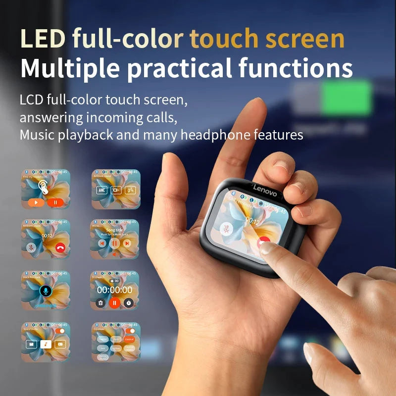 Lenovo V10 Touch Screen Headphones ANC Bluetooth 5.4 Noise Cancelling