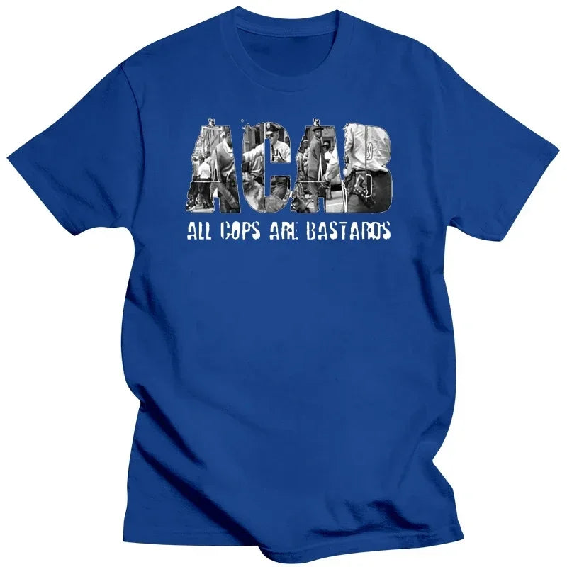 Mens New  Clothing Summer  Cotton ACAB All Cops Are Bastards Classic  harajuku  men clothing