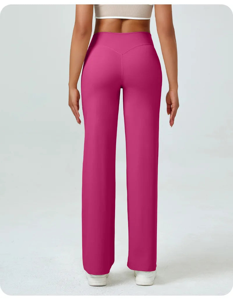 Yoga Pants High Waist Straight Wide Leg Pants Slim-fit Hip-lifting Slimming Yoga Clothing Sports Breathable Quick-drying Fitness