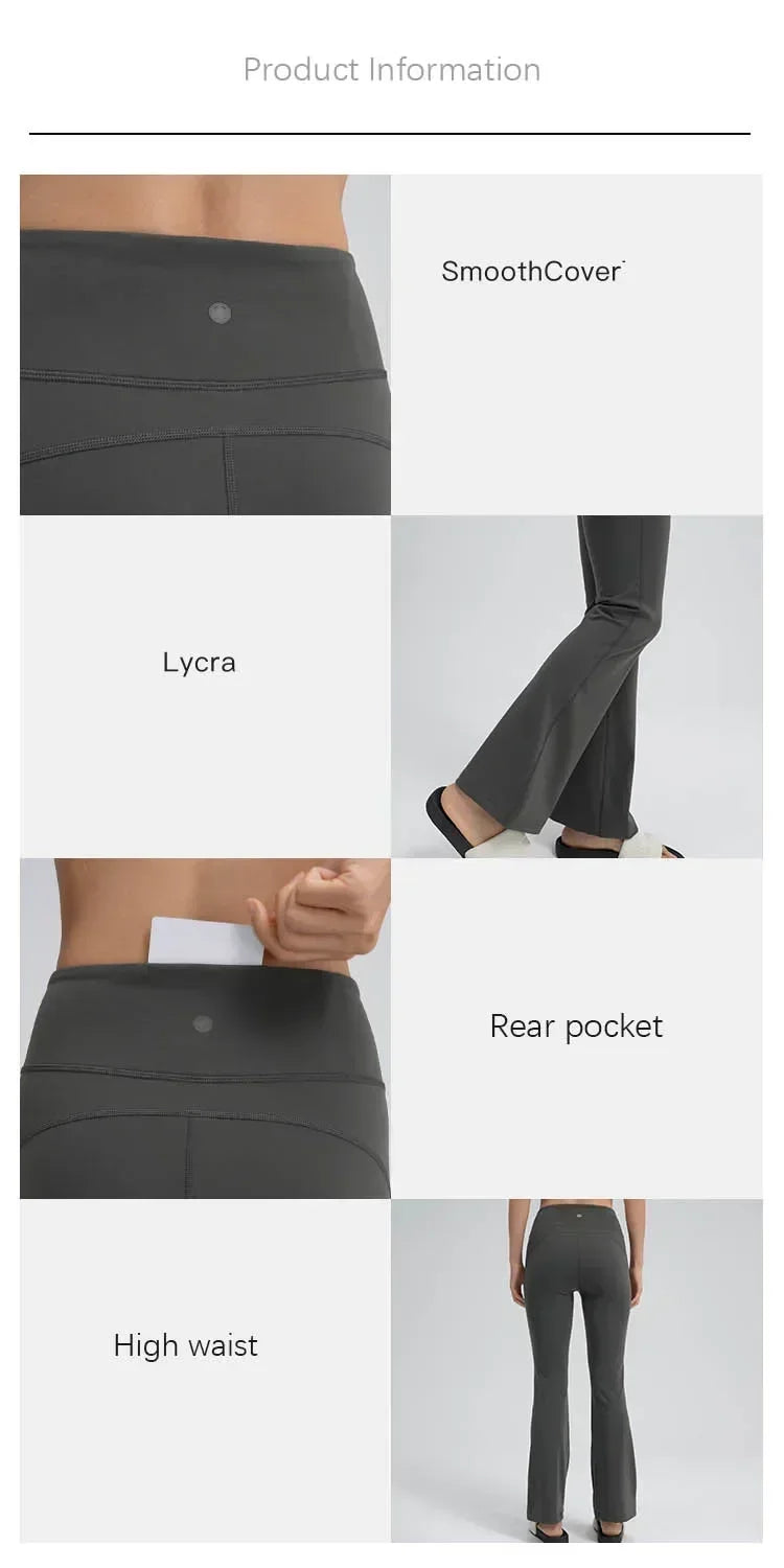 2026 Women's Bootcut Yoga Pants Tummy Control Non See Through Bootleg Gym Workout Pants