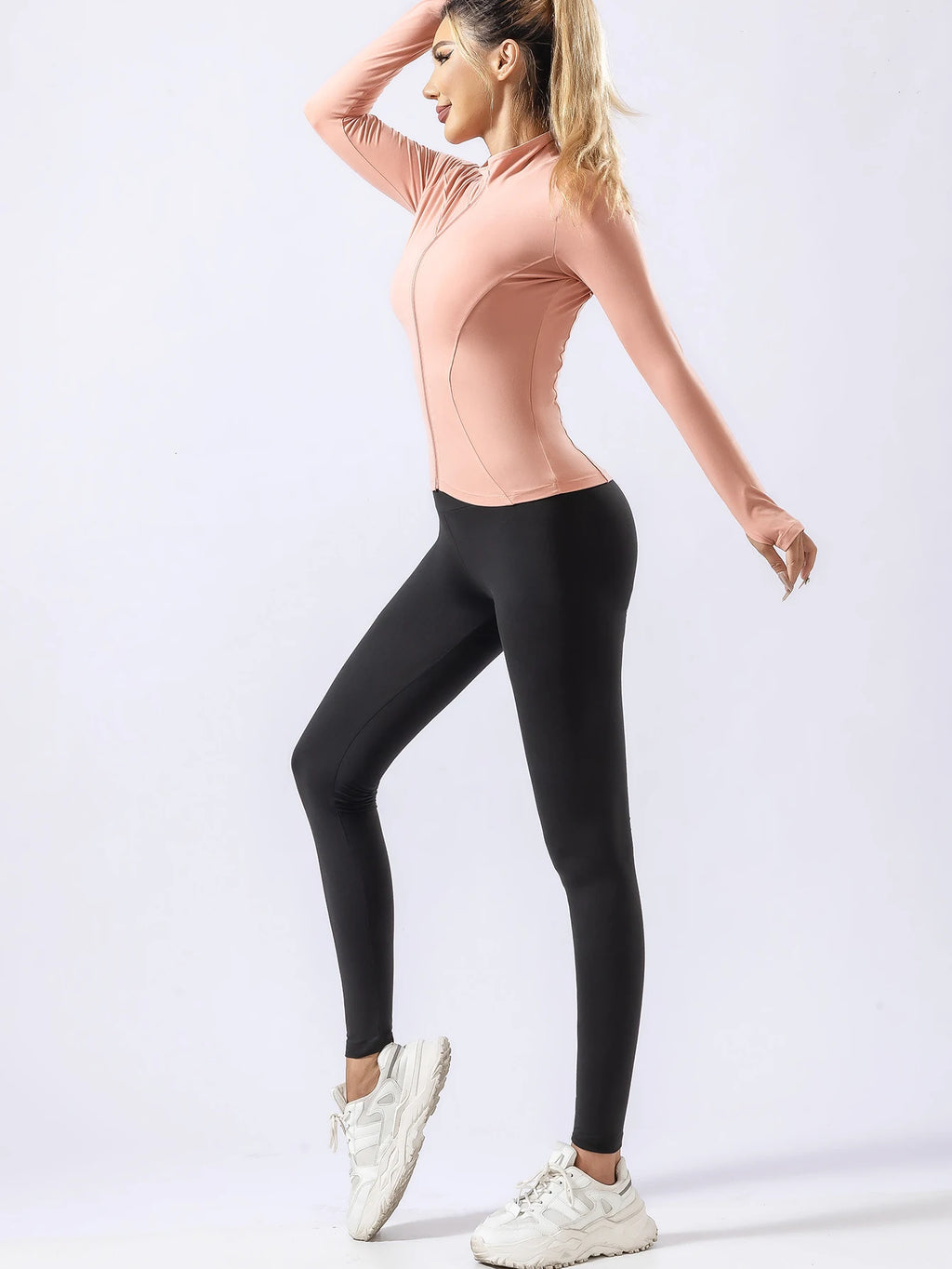 Yoga suit women autumn and winter advanced sense quick drying top professional high-end morning running gym running sportswear w