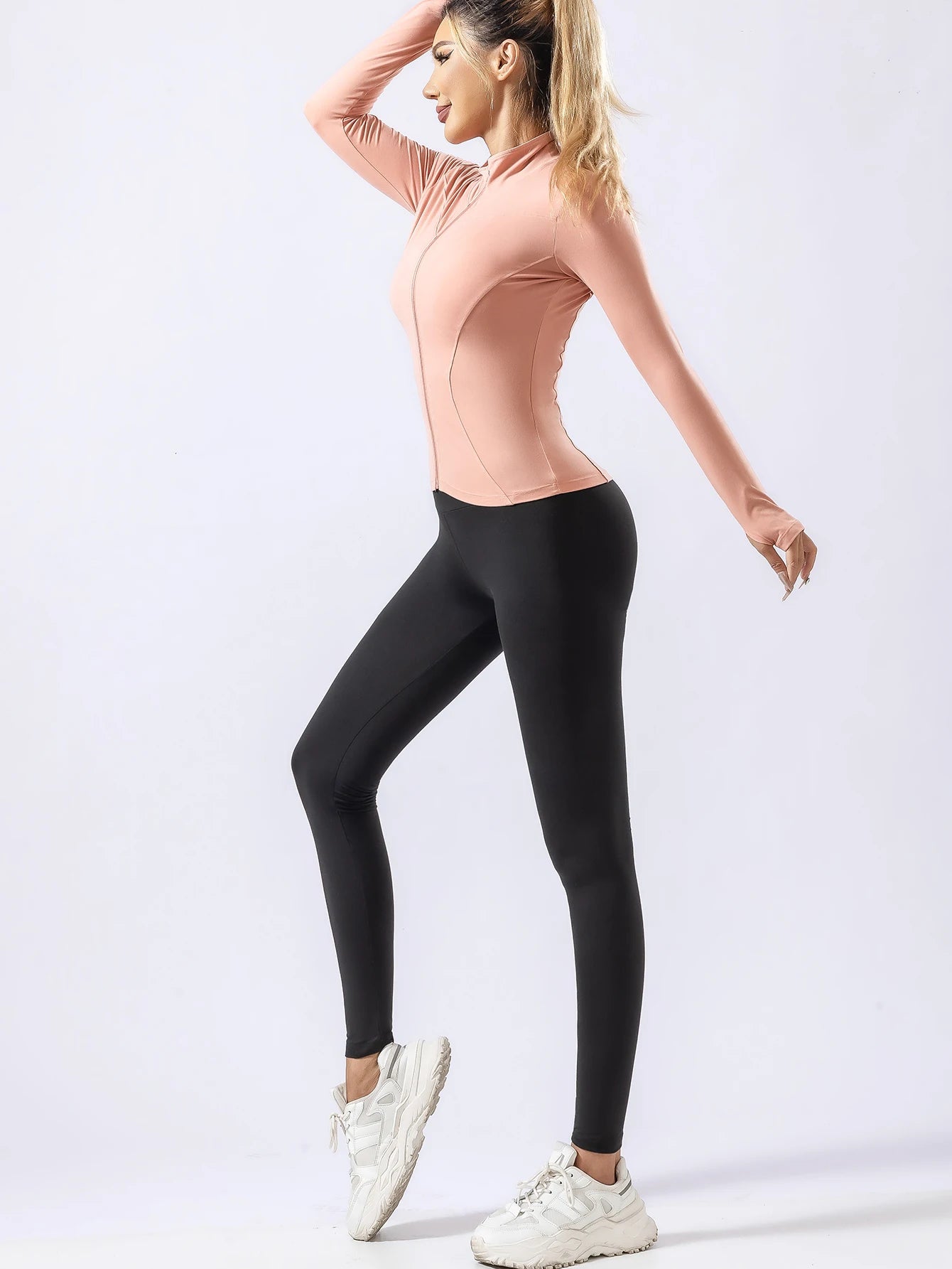 Yoga suit women autumn and winter advanced sense quick drying top professional high-end morning running gym running sportswear w