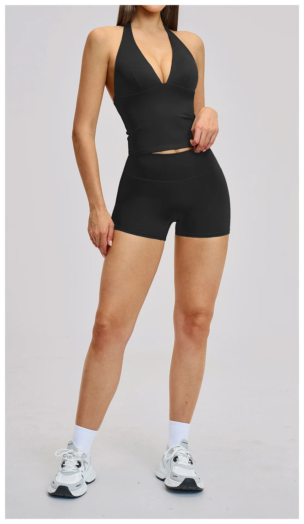 Yoga Set 2 Pieces Women's Tracksuit Sportswear Gym Clothing Workout Clothes High Waist Shorts Sexy Fitness Vest Sports Suit