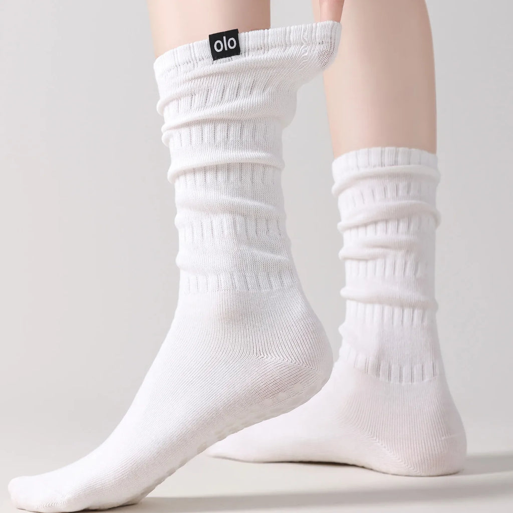 Yoga Socks Knitted Cotton Breathable Indoor Floor Dance Sports Socks Professional Silicone Anti-slip Gym Fitness Pilates Socks