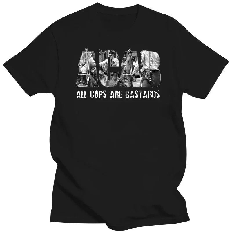 Mens New  Clothing Summer  Cotton ACAB All Cops Are Bastards Classic  harajuku  men clothing