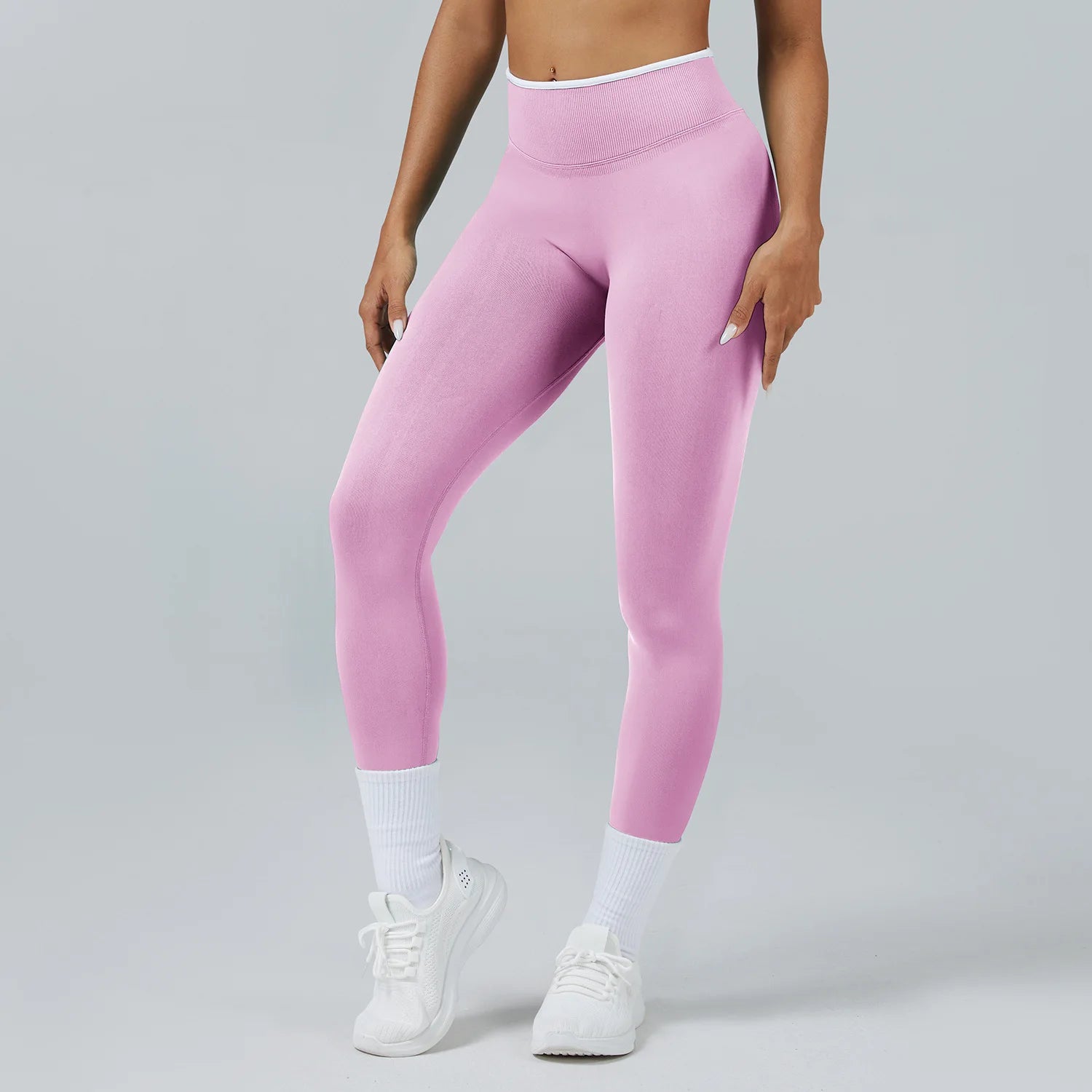 Women Pants Gym Yoga Leggings Hips Lifting Yoga Seamless Sports Clothes Stretchy High Waist Athletic Exercise Fitness Leggings