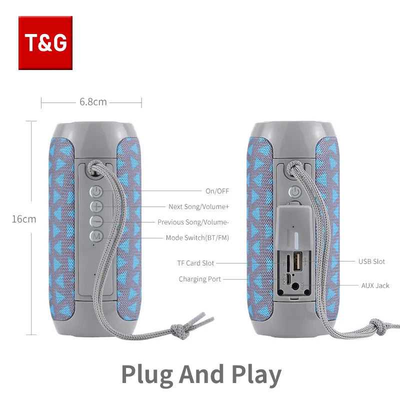 Bluetooth Speaker T&G TG117 Portable TWS Sound Box