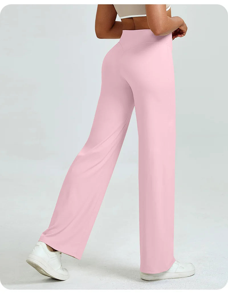 Yoga Pants High Waist Straight Wide Leg Pants Slim-fit Hip-lifting Slimming Yoga Clothing Sports Breathable Quick-drying Fitness