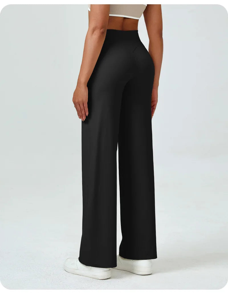 Yoga Pants High Waist Straight Wide Leg Pants Slim-fit Hip-lifting Slimming Yoga Clothing Sports Breathable Quick-drying Fitness